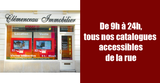Accord Agence Clemenceau. De la rue, consultez vous-même nos fichiers: LOCATION - VENTE