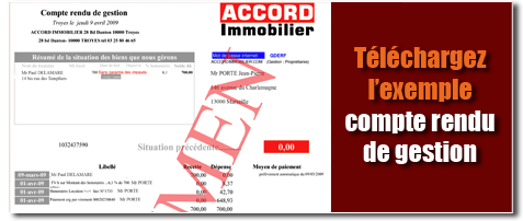 Exemple de compte-rendu de gestion